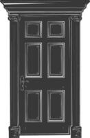 Silhouette door black color only vector