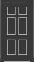 Silhouette door black color only vector