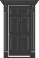 Silhouette door black color only vector