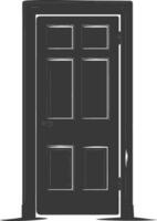 Silhouette door black color only vector