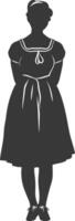 silueta independiente Alemania mujer vistiendo falda acampanada negro color solamente vector