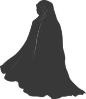 Silhouette hijab symbol black color only vector