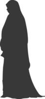 Silhouette hijab symbol black color only vector