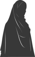 Silhouette hijab symbol black color only vector