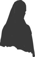 Silhouette hijab symbol black color only vector