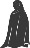 Silhouette hijab symbol black color only vector