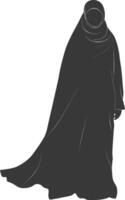 Silhouette hijab symbol black color only vector