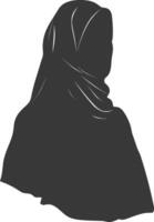 silueta hijab símbolo negro color solamente vector