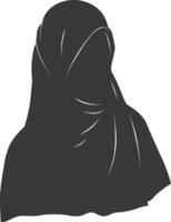 Silhouette hijab symbol black color only vector