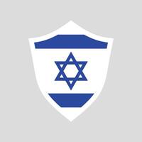 Israel Flag in Shield Shape Frame vector
