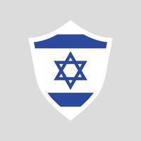 Israel Flag in Shield Shape Frame vector