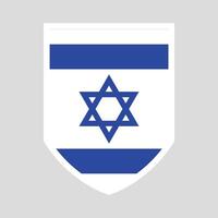 Israel Flag in Shield Shape Frame vector