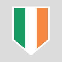 Ireland Flag in Shield Shape Frame vector