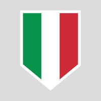 Italy Flag in Shield Shape Frame vector