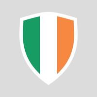 Ireland Flag in Shield Shape Frame vector