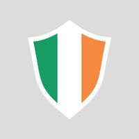 Ireland Flag in Shield Shape Frame vector