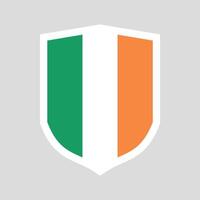 Ireland Flag in Shield Shape Frame vector