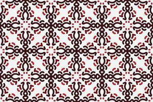vintage seamless pattern with red and white color vector