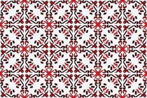 vintage seamless pattern with red and white color vector