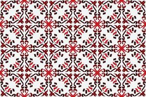 vintage seamless pattern with red and white color vector