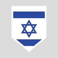 Israel bandera en proteger forma marco vector