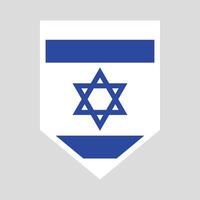 Israel Flag in Shield Shape Frame vector