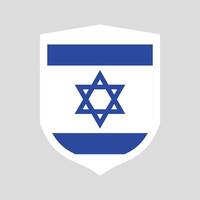 Israel Flag in Shield Shape Frame vector