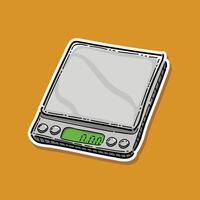 grey digital coffee scale illustration design isolated in a brown background vector