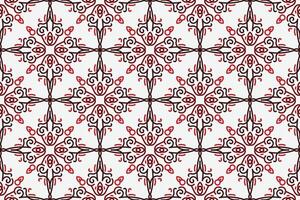 vintage seamless pattern with red and white color vector
