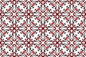 vintage seamless pattern with red and white color vector