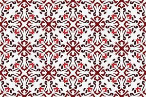 vintage seamless pattern with red and white color vector