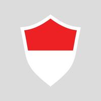 Indonesia Flag in Shield Shape Frame vector