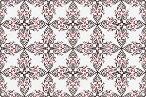vintage seamless pattern with red and white color vector