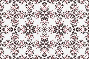 vintage seamless pattern with red and white color vector
