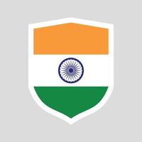 India Flag in Shield Shape Frame vector
