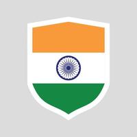 India Flag in Shield Shape Frame vector