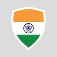 India Flag in Shield Shape Frame vector
