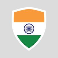 India bandera en proteger forma marco vector