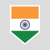 India Flag in Shield Shape Frame vector