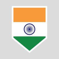 India bandera en proteger forma marco vector