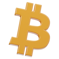 bitcoin icona 3d rendere illustrazione png
