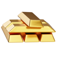 oro bar icona 3d rendere illustrazione png