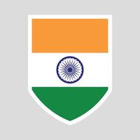 India Flag in Shield Shape Frame vector