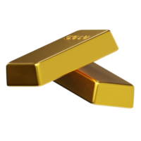 oro bar icono 3d hacer ilustración png