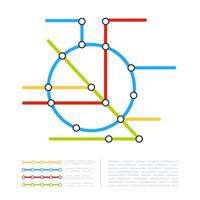 Metro subway city map. Underground transport system. Public transport vector