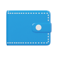 Wallet icon 3d render illustration png