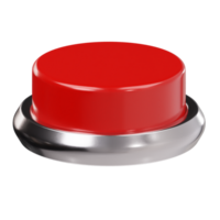 Button icon 3d render illustration png