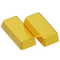 goud bar icoon 3d geven illustratie png