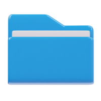 Folder icon 3d render illustration png