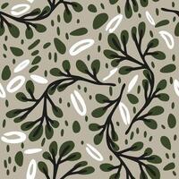 seamless abstract floral pattern in mutted colors vector